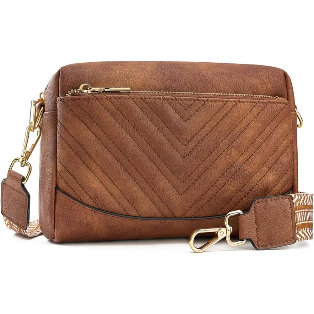 Quilted Leather Crossbody Purse Women Small Anti Theft Travel Bag with Guitar St
